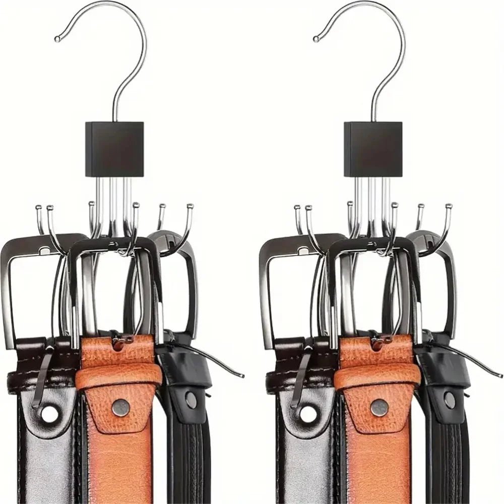 1pcs 360° Rotating Storage Hanger Hook Multi-Claw Bag Metal Belts Rack Wooden Organizer For Bras Ties Household Closet Acces - Smoothy Home