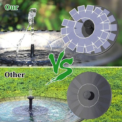 1W/1.5W/2.5W Outdoor Solar Fountain Suitable for Garden Pond Solar Fountain Pump Kit with 6 Nozzles for Garden Decoration - Smoothy Home