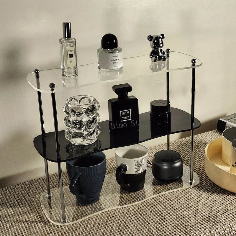 2-3 Layers Acrylic Storage Rack Modern Organizer Removable Display Stand for Makeup Perfumes And Cups - Desktop Cosmetic Rack - Smoothy Home