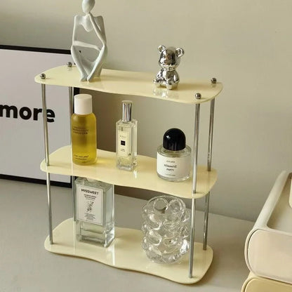2-3 Layers Acrylic Storage Rack Modern Organizer Removable Display Stand for Makeup Perfumes And Cups - Desktop Cosmetic Rack - Smoothy Home