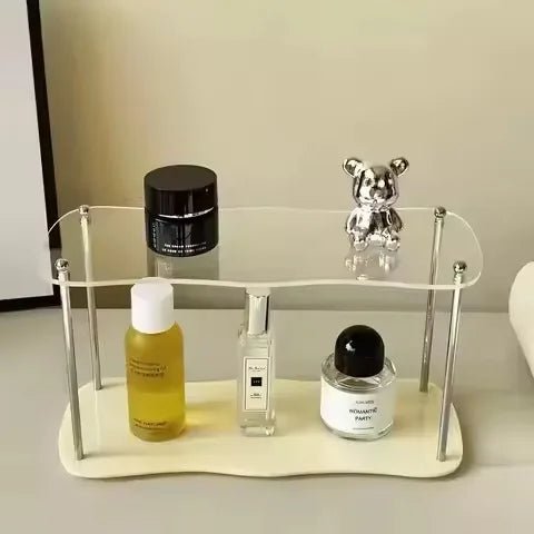 2-3 Layers Acrylic Storage Rack Modern Organizer Removable Display Stand for Makeup Perfumes And Cups - Desktop Cosmetic Rack - Smoothy Home