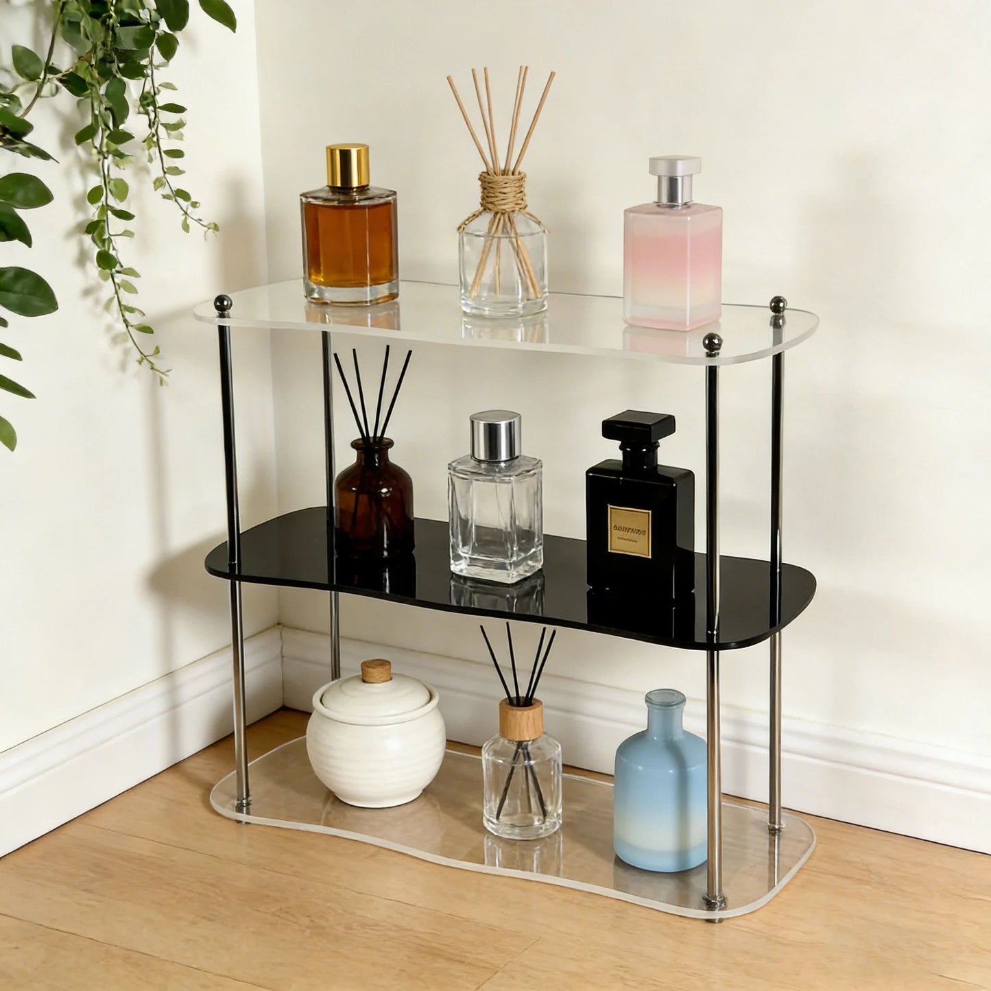 2-3 Layers Acrylic Storage Rack Modern Organizer Removable Display Stand for Makeup Perfumes And Cups - Desktop Cosmetic Rack - Smoothy Home