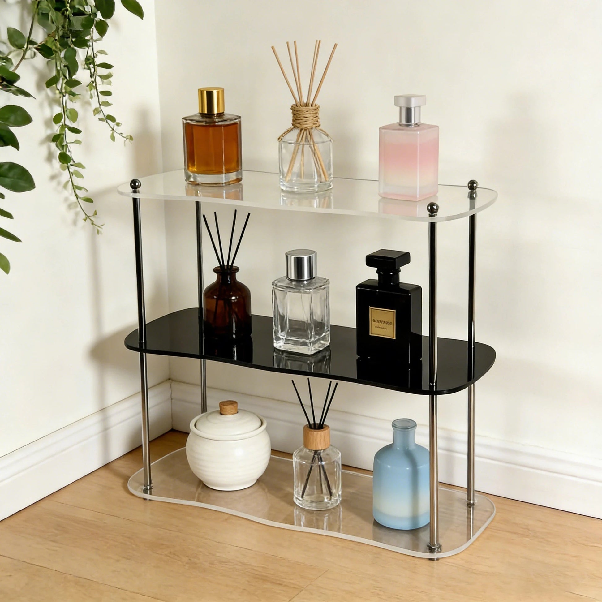 2-3 Layers Acrylic Storage Rack Modern Organizer Removable Display Stand for Makeup Perfumes And Cups - Desktop Cosmetic Rack - Smoothy Home