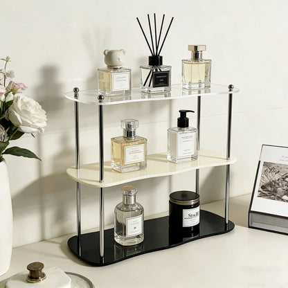 2-3 Layers Acrylic Storage Rack Modern Organizer Removable Display Stand for Makeup Perfumes And Cups - Desktop Cosmetic Rack - Smoothy Home