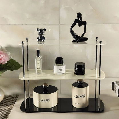 2-3 Layers Acrylic Storage Rack Modern Organizer Removable Display Stand for Makeup Perfumes And Cups - Desktop Cosmetic Rack - Smoothy Home