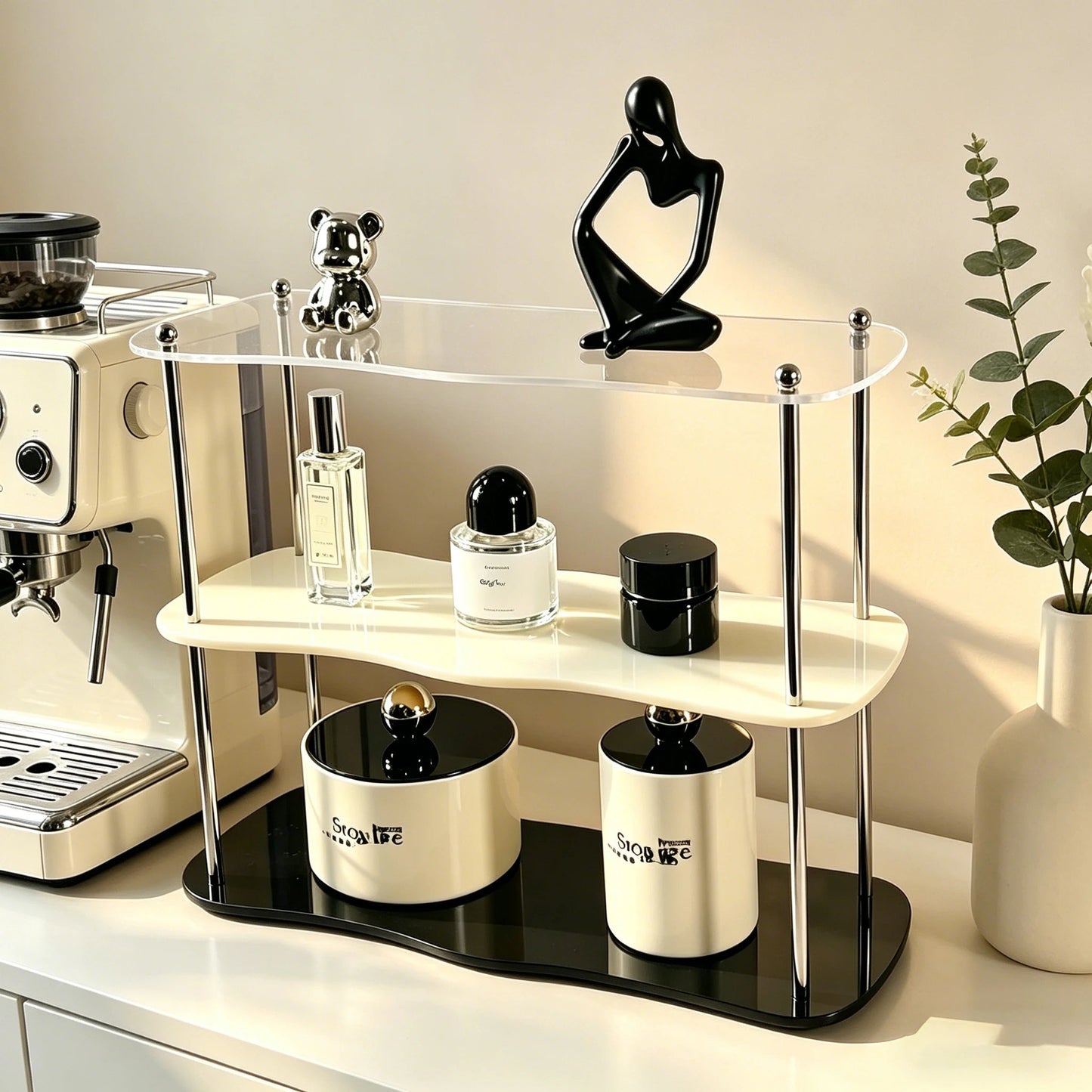 2-3 Layers Acrylic Storage Rack Modern Organizer Removable Display Stand for Makeup Perfumes And Cups - Desktop Cosmetic Rack - Smoothy Home