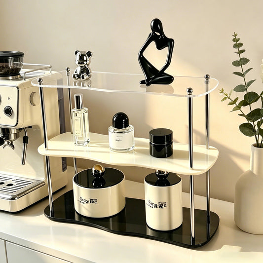 2-3 Layers Acrylic Storage Rack Modern Organizer Removable Display Stand for Makeup Perfumes And Cups - Desktop Cosmetic Rack - Smoothy Home