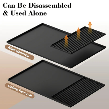 2-in-1 Silicone Coffee Mat, Suitable for Coffee Bar Protection. for Espresso Machines and Drip Dry Mats with Non-Slip Design - Smoothy Home