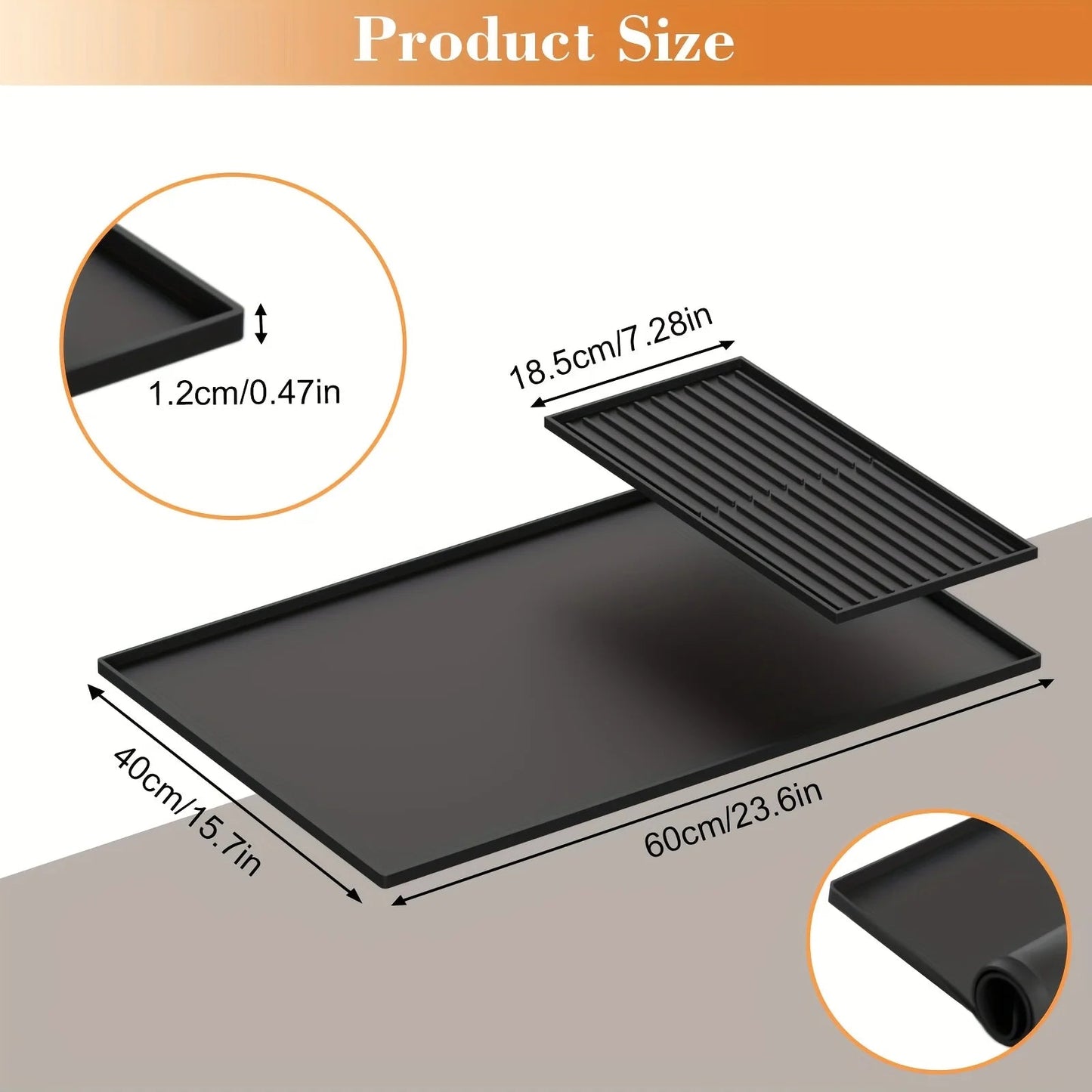 2-in-1 Silicone Coffee Mat, Suitable for Coffee Bar Protection. for Espresso Machines and Drip Dry Mats with Non-Slip Design - Smoothy Home