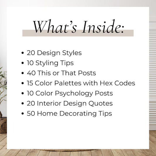 150 Ready-to-Post Interior Design Social Media Posts | Canva Editable Templates | Volume 1 | Instagram & Pinterest Content