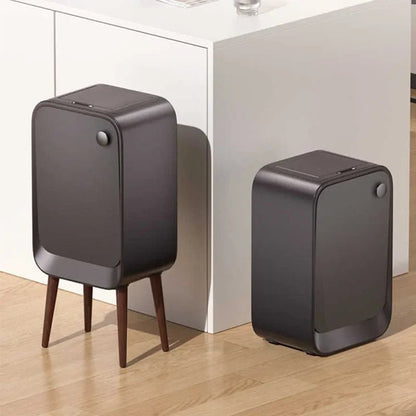 20L High Feet Smart Sensor Trash Can with Lid Two-way Light Luxury Trash Bin Home Large Kitchen Wastebask Bathroom Paper Basket - Smoothy Home