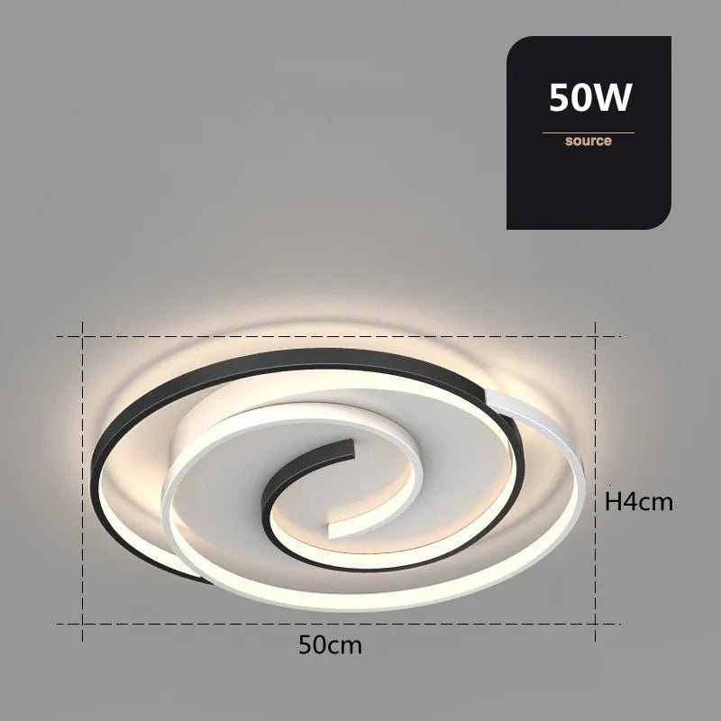 220V 230V Household LED Ceiling Lights Modern Living Room Bedroom Ceiling Light 40/50cm Simple Ceiling Lamp Low Floor Lighting - Smoothy Home