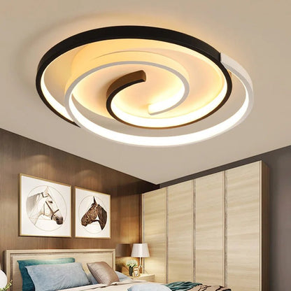 220V 230V Household LED Ceiling Lights Modern Living Room Bedroom Ceiling Light 40/50cm Simple Ceiling Lamp Low Floor Lighting - Smoothy Home