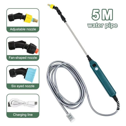 2400mAh High Pressure Electric Garden Sprayer Portable Plant Watering Tool With 3 Mist Nozzles For Lawn Crop Irrigation - Smoothy Home