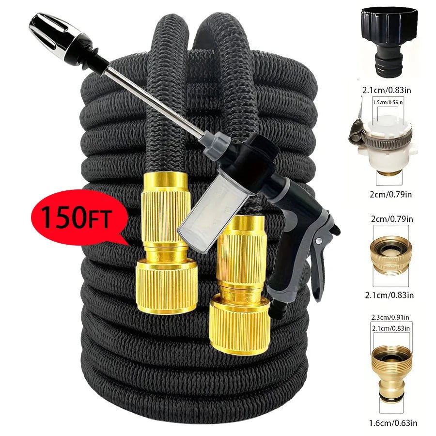 25FT-150FT Garden Hose Expandable Magic Water Pipes Home Garden Daily Watering Tools High-Pressure Car Wash Cleaning Water Gun - Smoothy Home