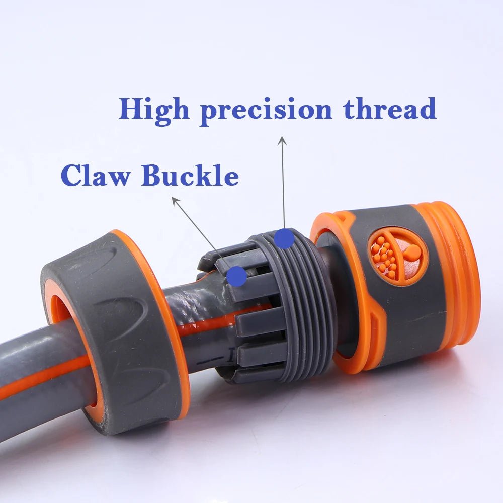 2PCS 1/2" 3/4" Garden Hose Adapter with 16mm Quick Connector Stop Water Coupler Joints Irrigation Tube Connect Repair Extender - Smoothy Home