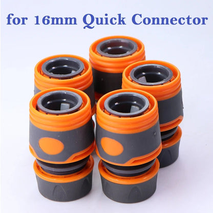 2PCS 1/2" 3/4" Garden Hose Adapter with 16mm Quick Connector Stop Water Coupler Joints Irrigation Tube Connect Repair Extender - Smoothy Home