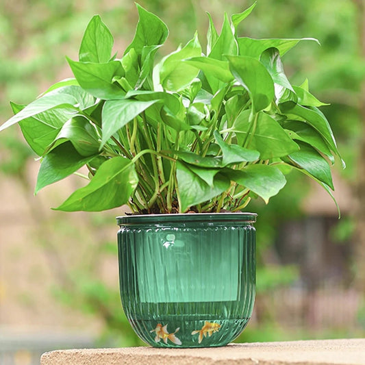 2Pcs Flowerpot Self Absorbing Water Hanging Planter Thickened Premium Planter Hydroponic Soil Cultivation Lazy Flower Pot Garden - Smoothy Home