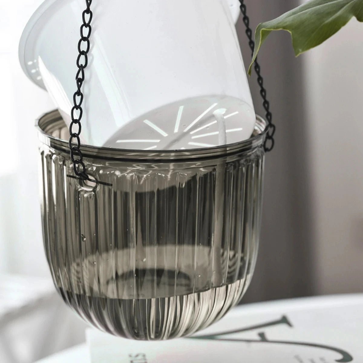 2Pcs Flowerpot Self Absorbing Water Hanging Planter Thickened Premium Planter Hydroponic Soil Cultivation Lazy Flower Pot Garden - Smoothy Home