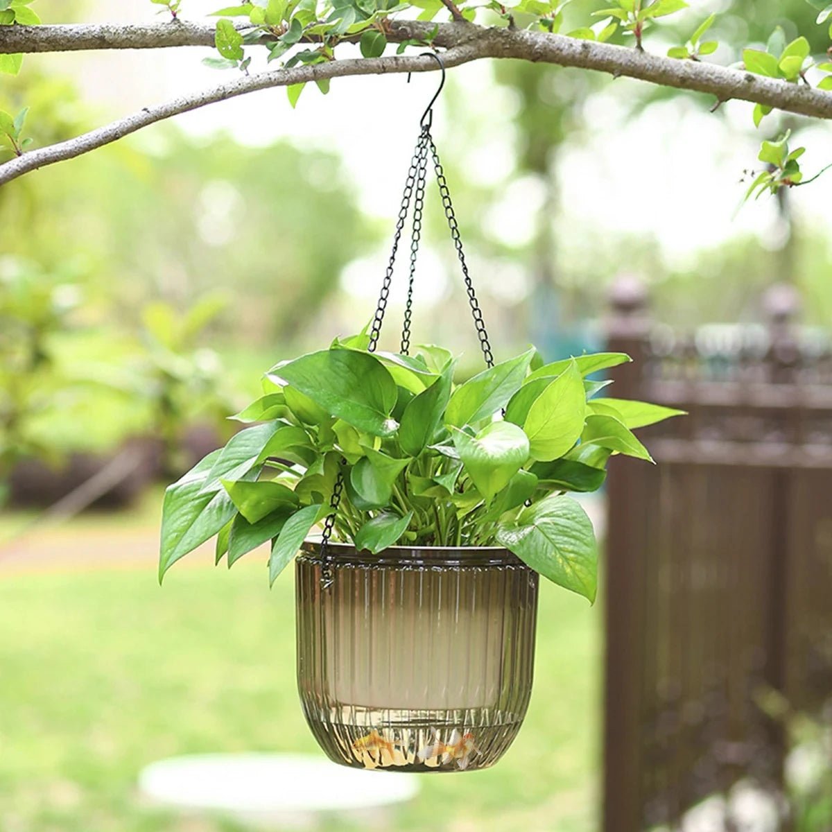 2Pcs Flowerpot Self Absorbing Water Hanging Planter Thickened Premium Planter Hydroponic Soil Cultivation Lazy Flower Pot Garden - Smoothy Home