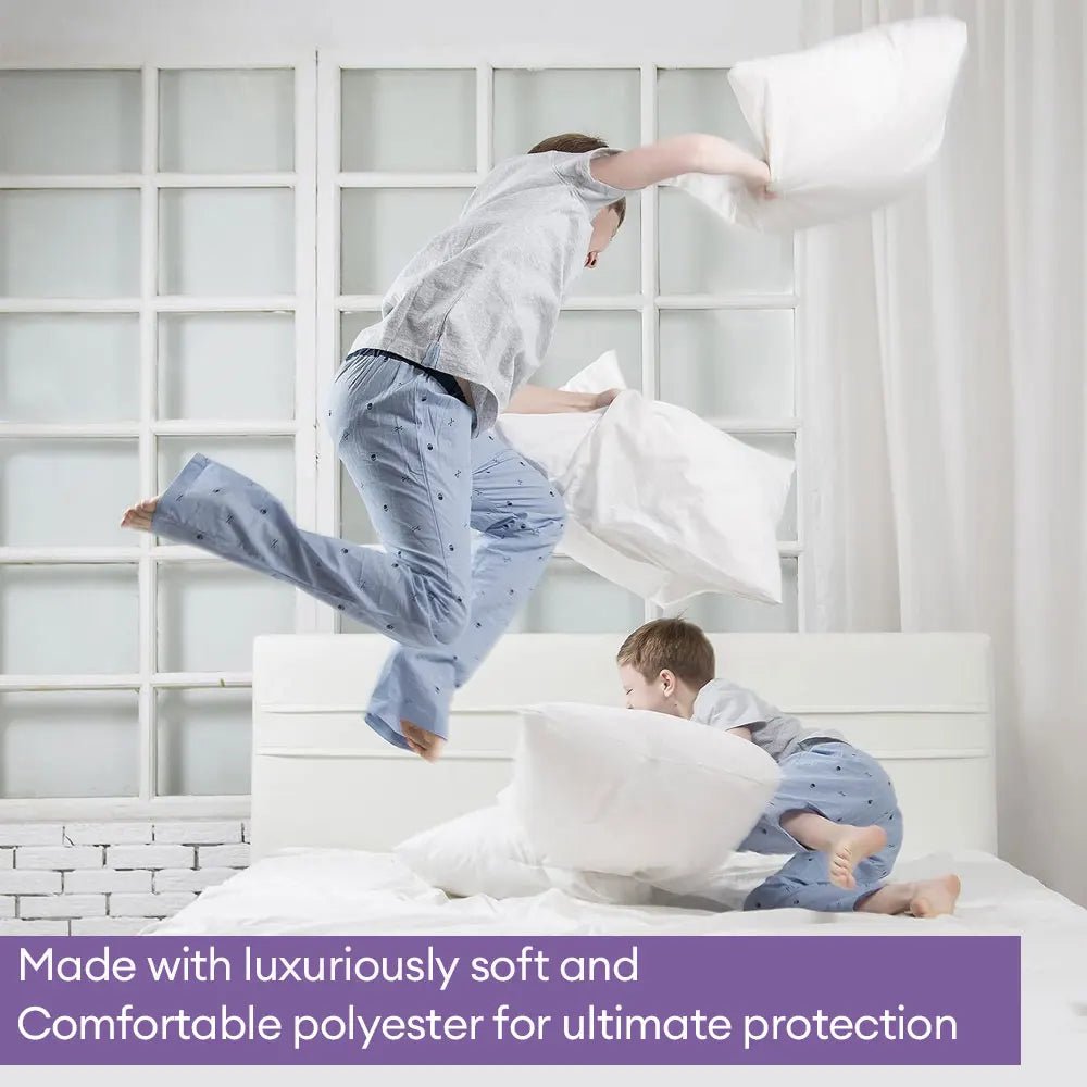 2pcs Noiseless Zipper Pillow Protectors - Smoothy Home