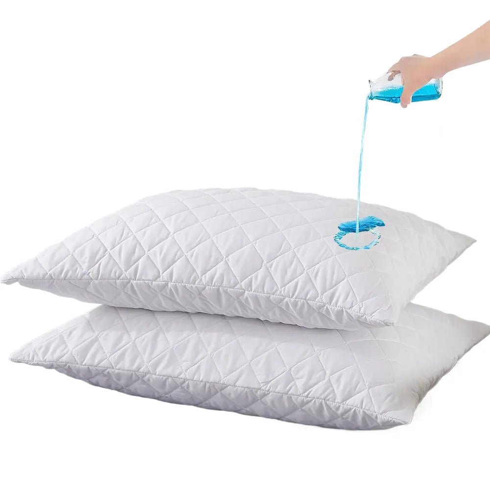 2pcs Noiseless Zipper Pillow Protectors - Smoothy Home