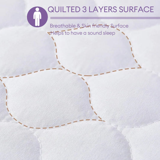 2pcs Noiseless Zipper Pillow Protectors - Smoothy Home
