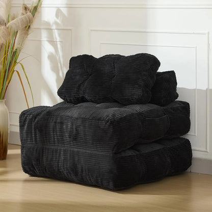 3-in-1 34" Folding Sofa Bed with Pillow Boneless Matress with Back Support Comfy Portable Convertible Sleeper Chair Floor Sofa - Smoothy Home