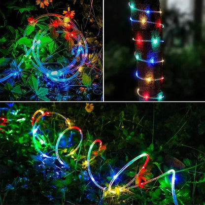 300LED Solar Rope Strip Light Outdoor Waterproof Fairy Light Strings Christmas Decor for Garden Lawn Tree Yard Fence Pathway - Smoothy Home