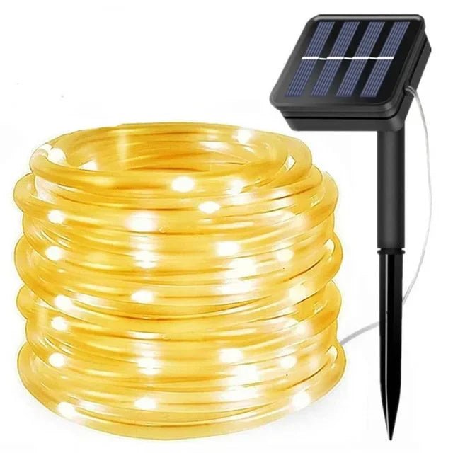 300LED Solar Rope Strip Light Outdoor Waterproof Fairy Light Strings Christmas Decor for Garden Lawn Tree Yard Fence Pathway - Smoothy Home