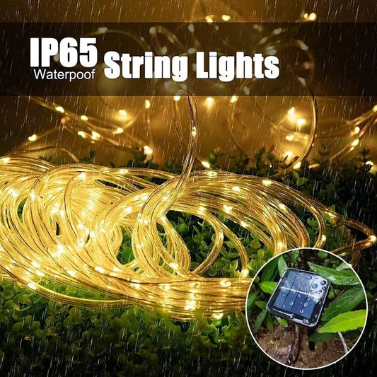 300LED Solar Rope Strip Light Outdoor Waterproof Fairy Light Strings Christmas Decor for Garden Lawn Tree Yard Fence Pathway - Smoothy Home