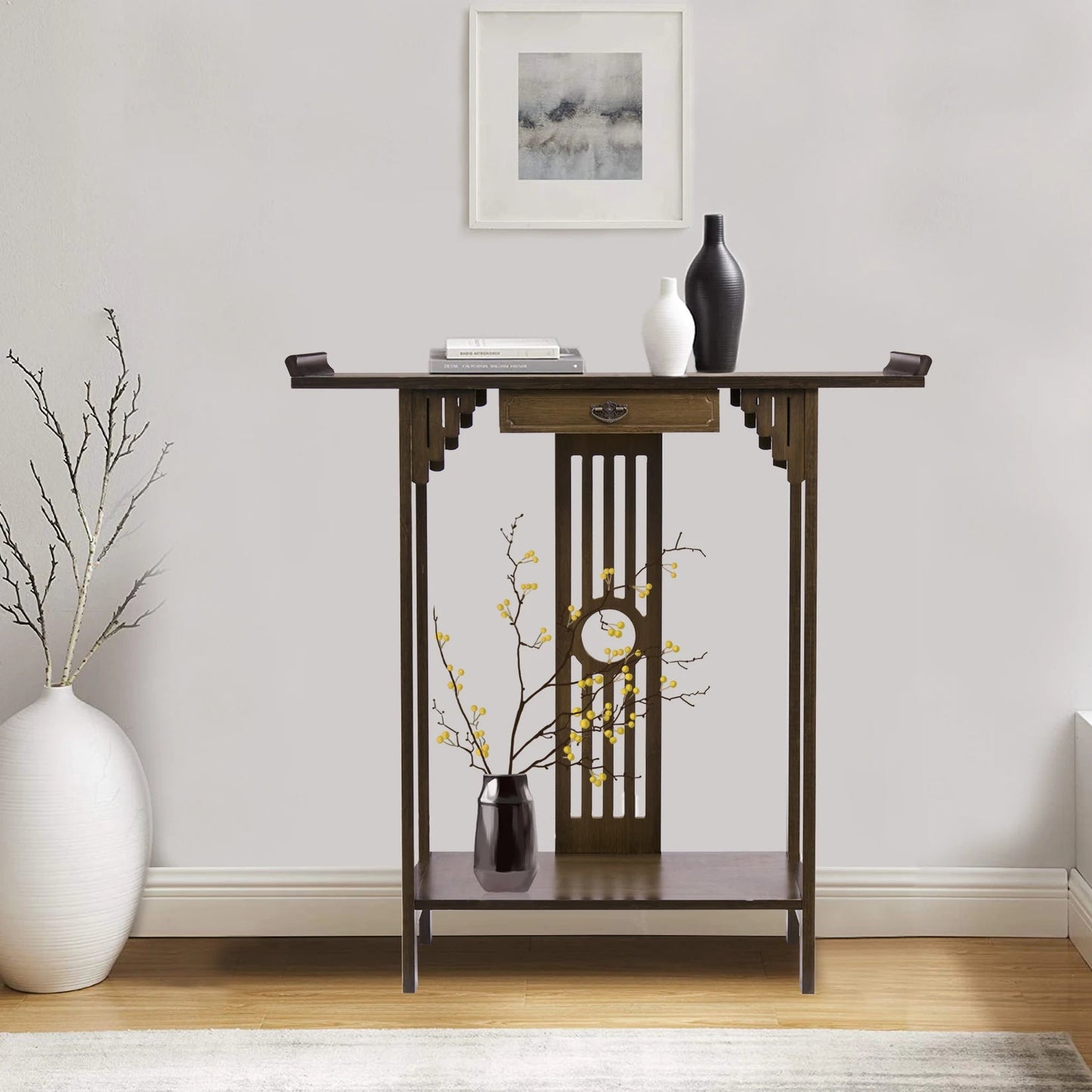 32" Console Table Rustic Sofa Table Accent Entryway Table for Living Room,Hallway Entrance - Smoothy Home