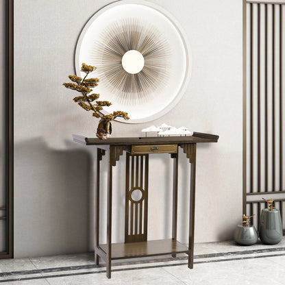 32" Console Table Rustic Sofa Table Accent Entryway Table for Living Room,Hallway Entrance - Smoothy Home