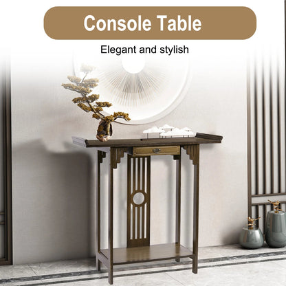 32" Console Table Rustic Sofa Table Accent Entryway Table for Living Room,Hallway Entrance - Smoothy Home