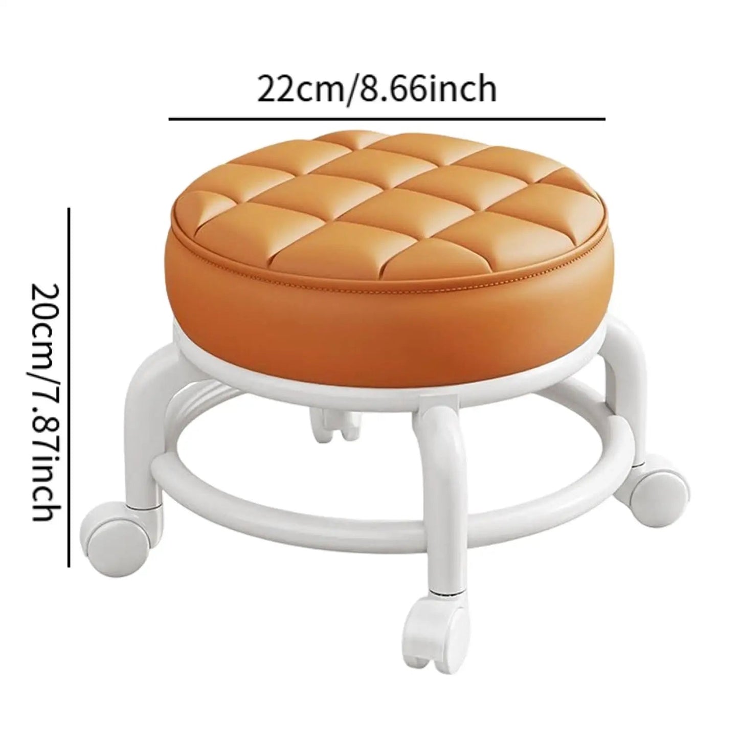 360° Rotating Low Roller Seat Stool Kids Women Heavy Duty Pulley Wheels Stool for Living Room Barber Shop Garage Home Salons - Smoothy Home