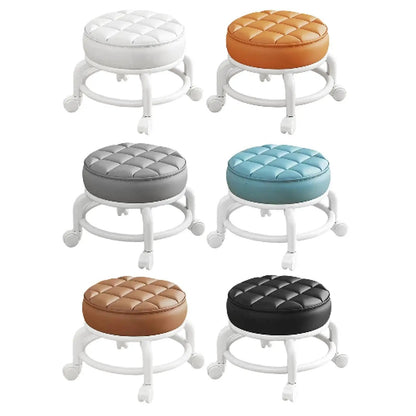 360° Rotating Low Roller Seat Stool Kids Women Heavy Duty Pulley Wheels Stool for Living Room Barber Shop Garage Home Salons - Smoothy Home