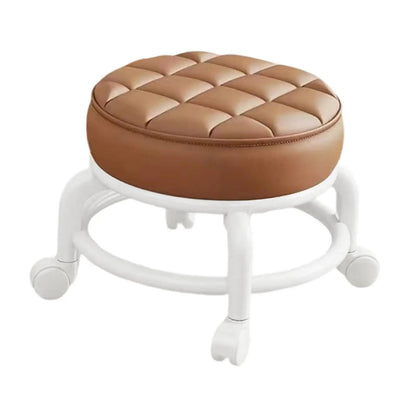 360° Rotating Low Roller Seat Stool Kids Women Heavy Duty Pulley Wheels Stool for Living Room Barber Shop Garage Home Salons - Smoothy Home