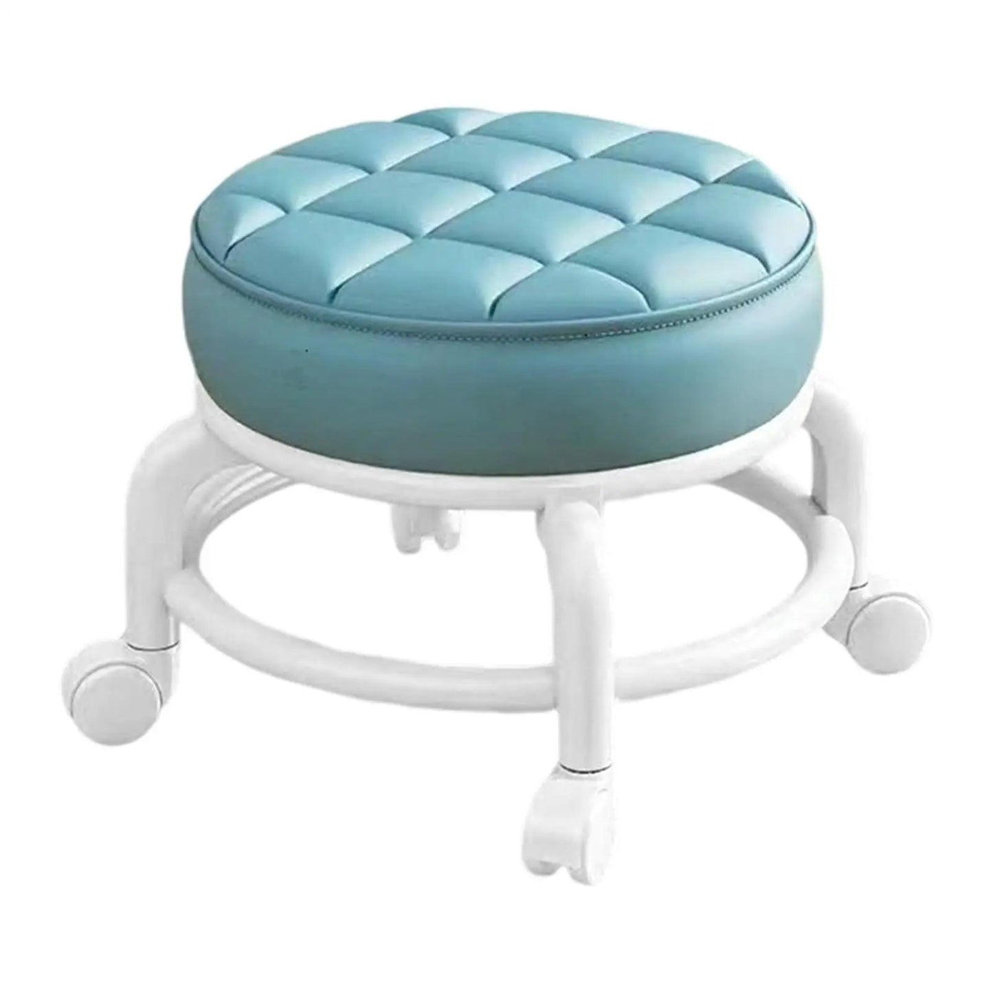 360° Rotating Low Roller Seat Stool Kids Women Heavy Duty Pulley Wheels Stool for Living Room Barber Shop Garage Home Salons - Smoothy Home