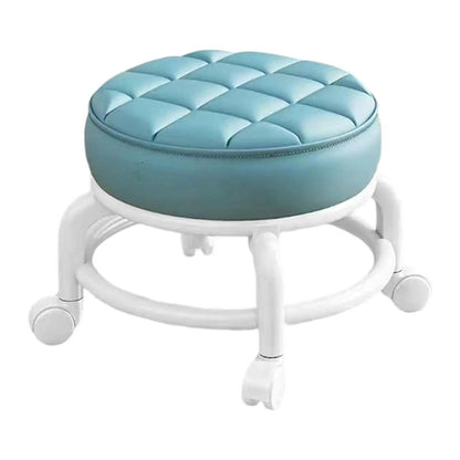 360° Rotating Low Roller Seat Stool Kids Women Heavy Duty Pulley Wheels Stool for Living Room Barber Shop Garage Home Salons - Smoothy Home