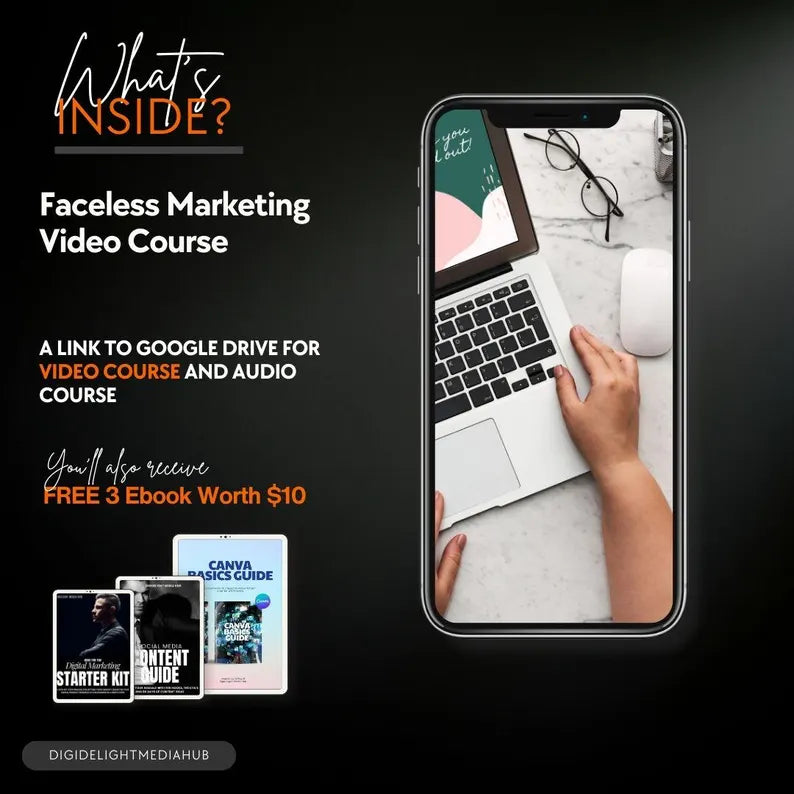 Faceless Marketing Masterclass | Video Course Tutorial with MRR & PLR Rights | Ready to Resell Digital Marketing Course