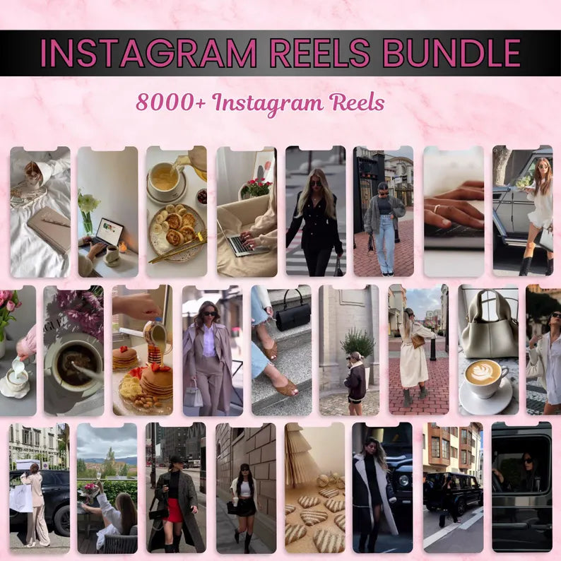 The Ultimate Instagram Reels Bundle | 8,000+ High-Quality Aesthetic Reels | PLR & MRR Rights | Instant Download