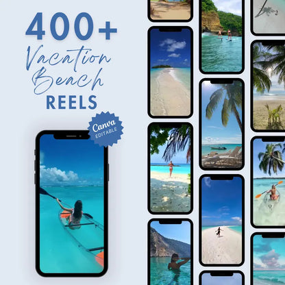 700+ Vacation Reels Bundle | 400+ Videos + 300+ Photos | Canva Templates with PLR & MRR