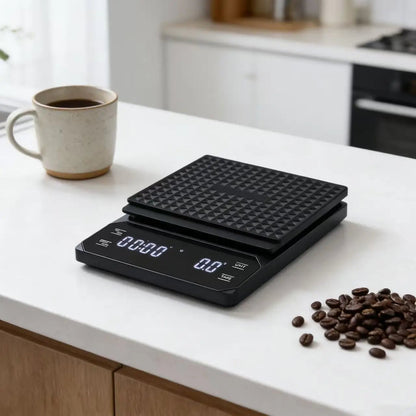 3kg/0.1g Digital Coffee Scale with Timer Kitchen Tools Multifunction Weighing Scale Pour Over Drip Espresso Scale LCD Display - Smoothy Home