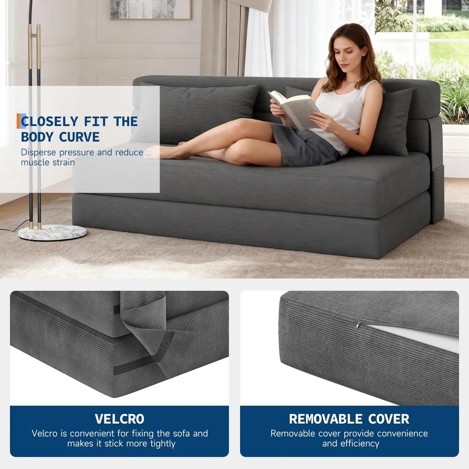 4-in-1 Folding Sofa Bed - Smoothy Home