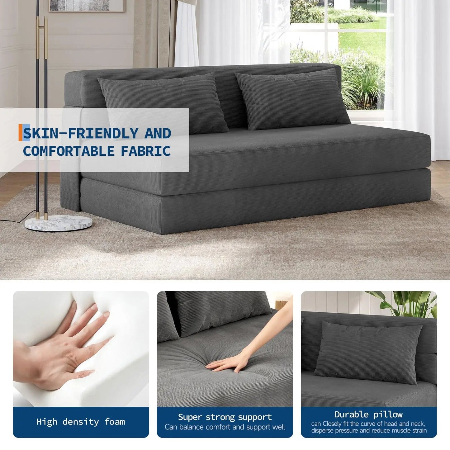4-in-1 Folding Sofa Bed - Smoothy Home