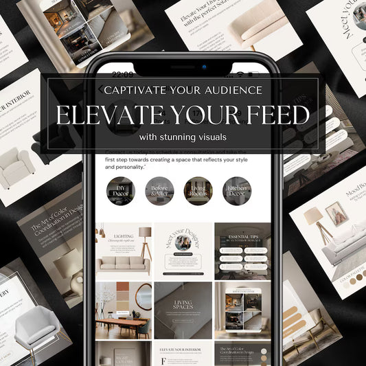 Interior Design Moodboard Templates | Canva Editable Posts | Modern Home Decor & Design Inspiration Bundle