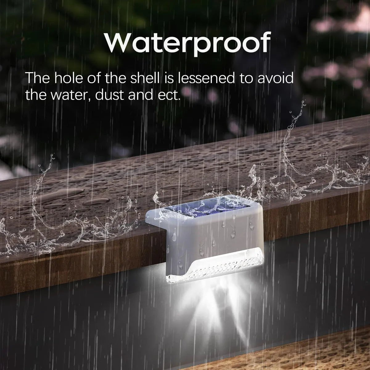 4/12 Pack Deck Lights Solar Powered, Solar Step Lights Outdoor Waterproof Led, Step Lights Solar Powered Used For Deck Stairs - Smoothy Home