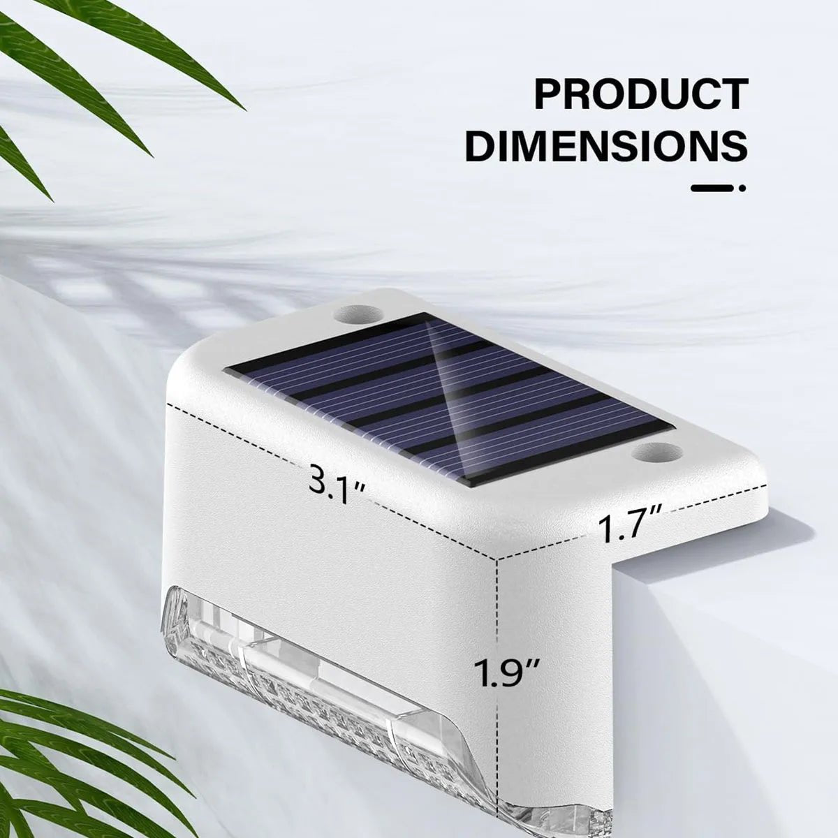 4/12 Pack Deck Lights Solar Powered, Solar Step Lights Outdoor Waterproof Led, Step Lights Solar Powered Used For Deck Stairs - Smoothy Home