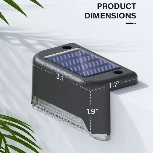 4/12 Pack Deck Lights Solar Powered, Solar Step Lights Outdoor Waterproof Led, Step Lights Solar Powered Used For Deck Stairs - Smoothy Home