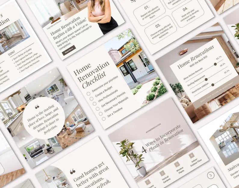 45 Premium Home renovation Canva templates - Smoothy Home